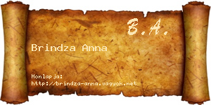Brindza Anna névjegykártya